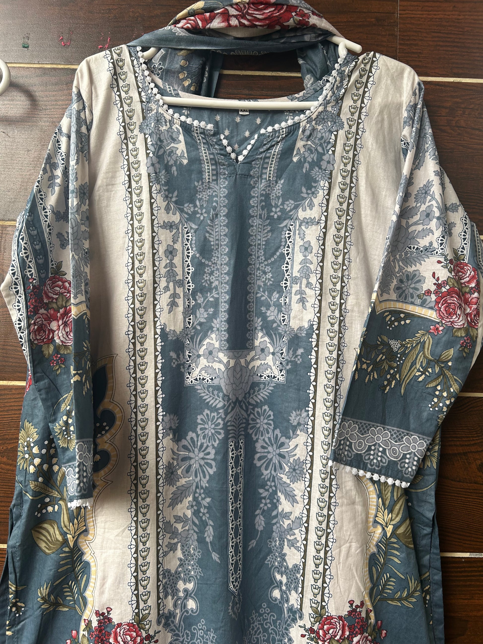 Three piece cotton kurta set