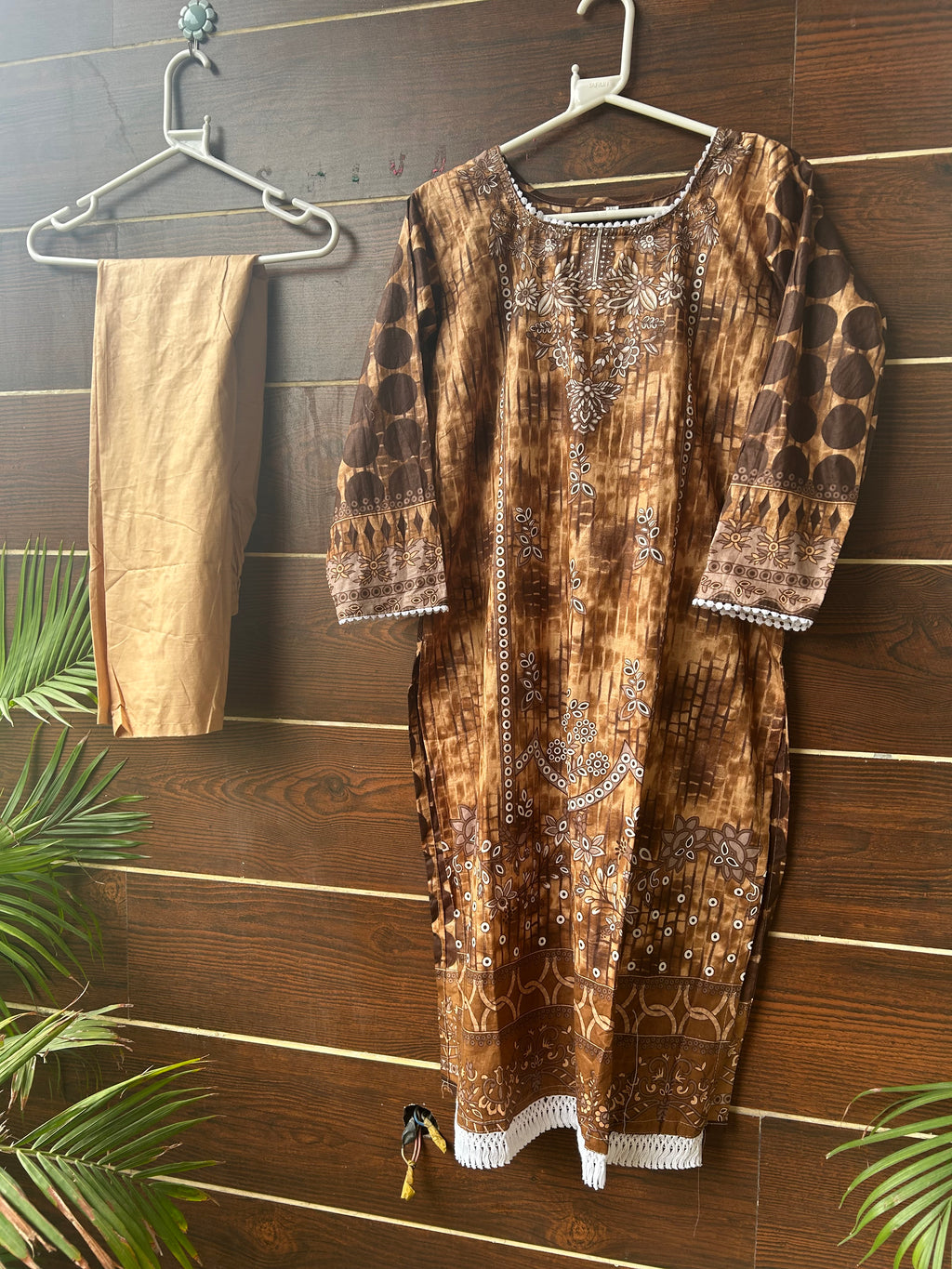 Three piece cotton kurta set