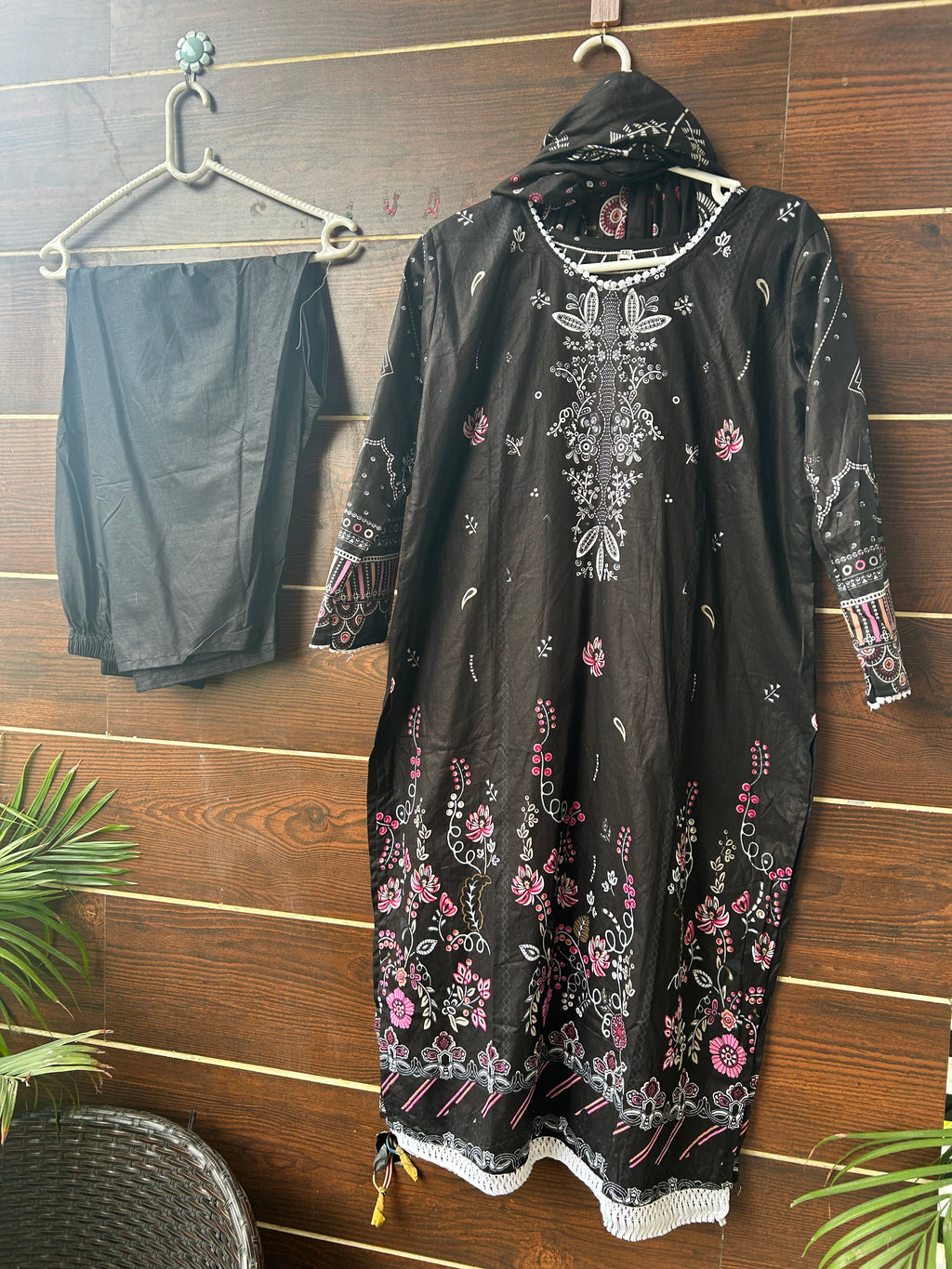 Three piece cotton Kurti set
