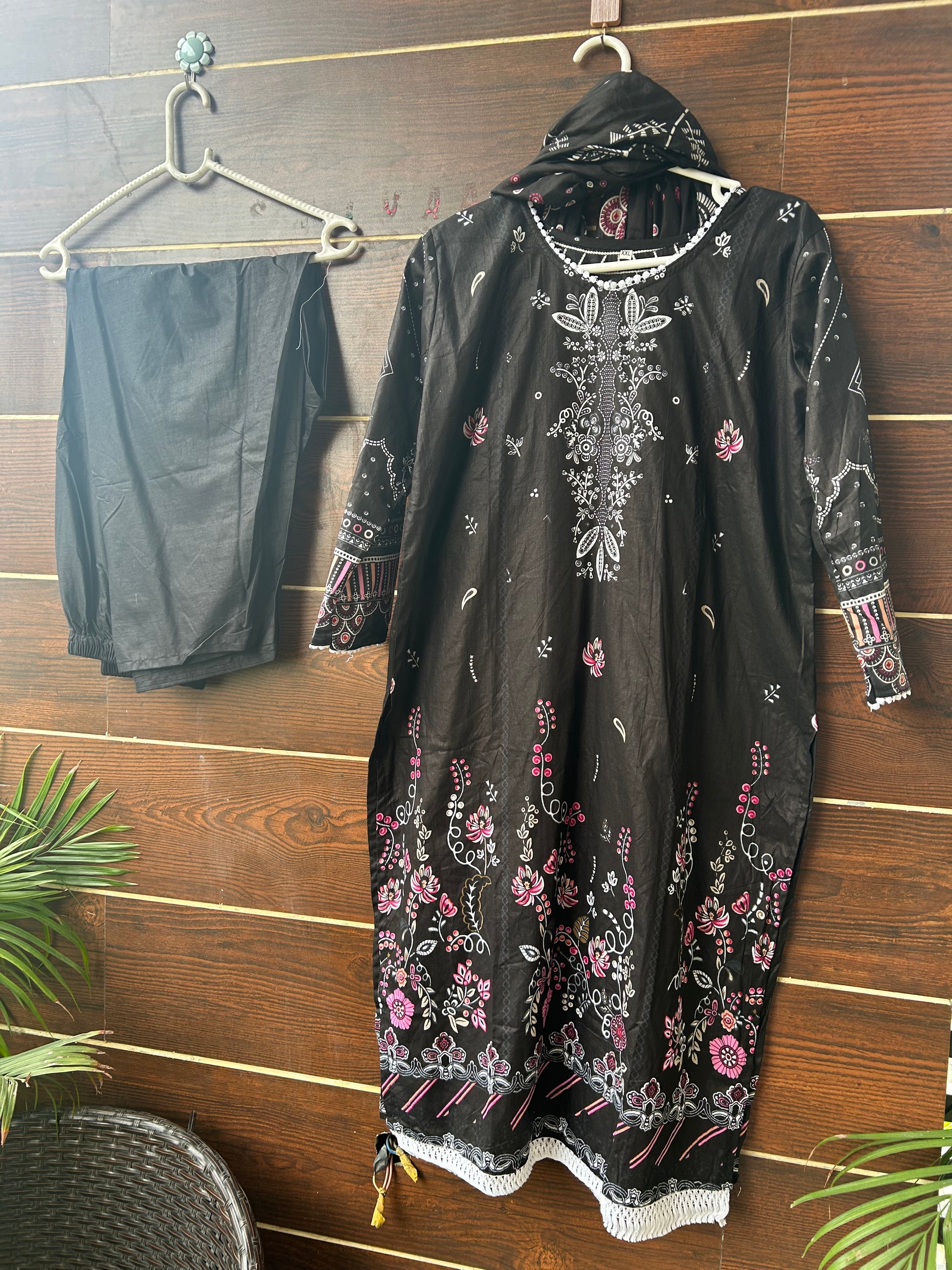 Three piece cotton Kurti set
