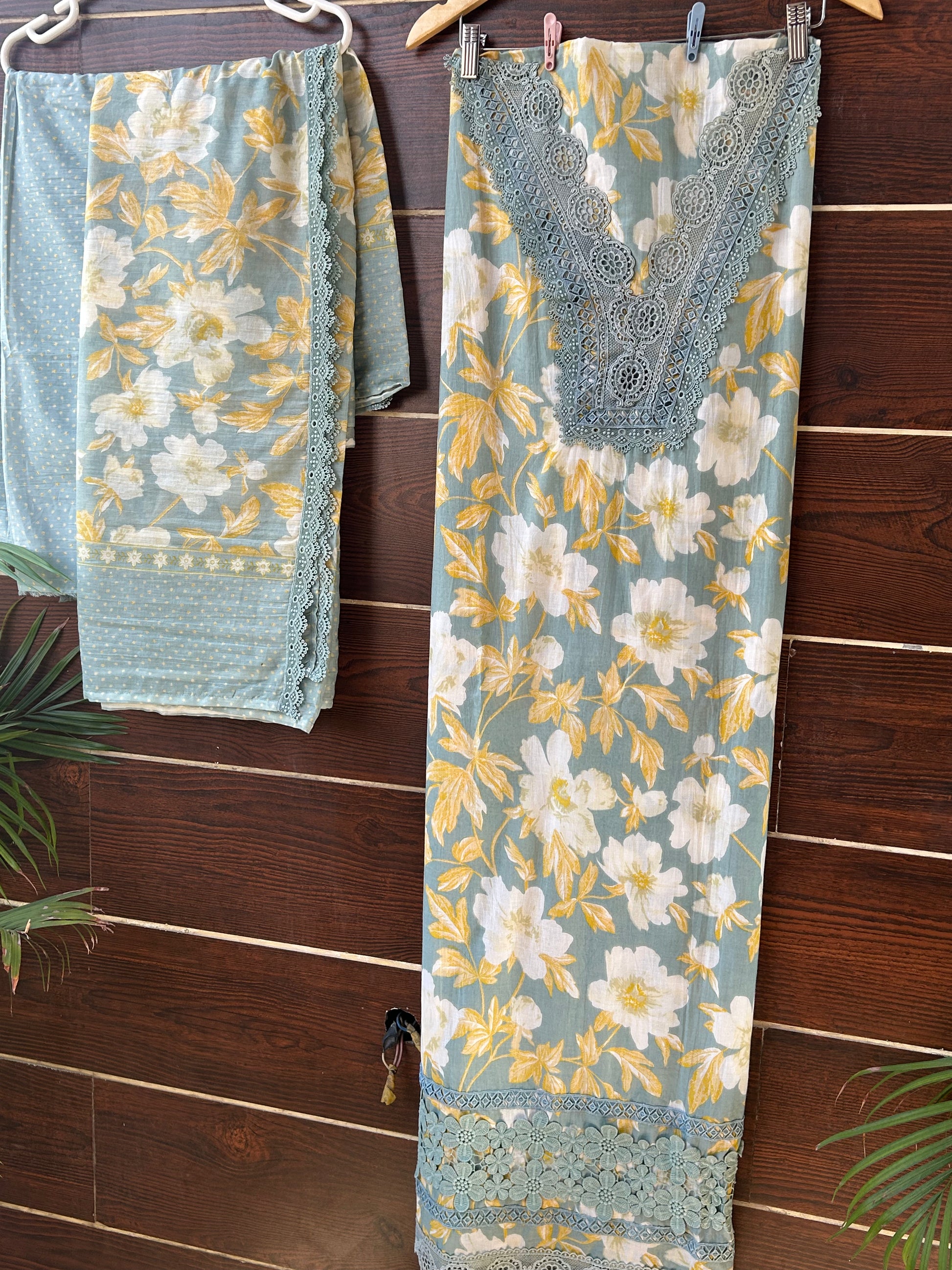 Unstitched three piece suit fabric